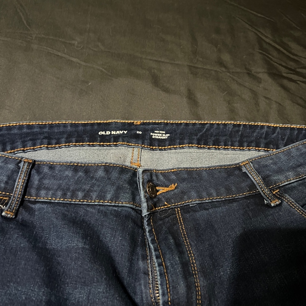 Old Navy Women's Dark Blue Straight Leg Jeans